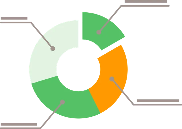 Diagrama con estadísticas y análisis para informes  Ilustración