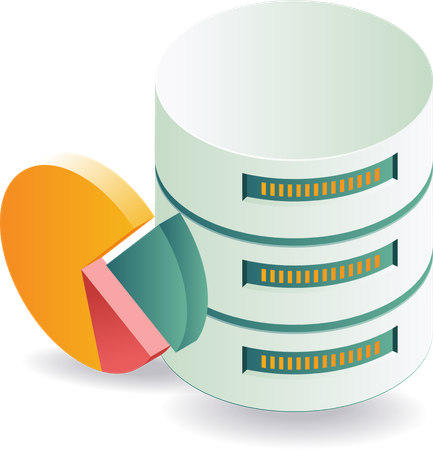 Base de données de gestion de diagramme à secteurs  Illustration