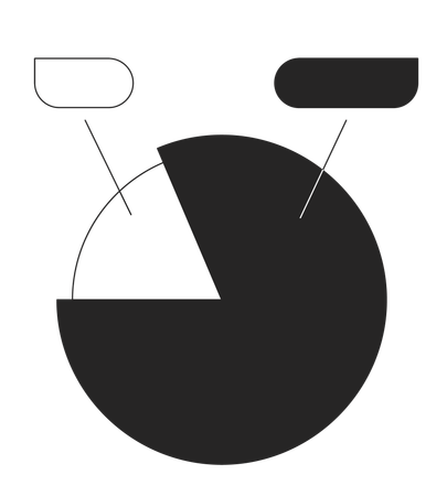 Diagramme circulaire avec étiquettes  Illustration