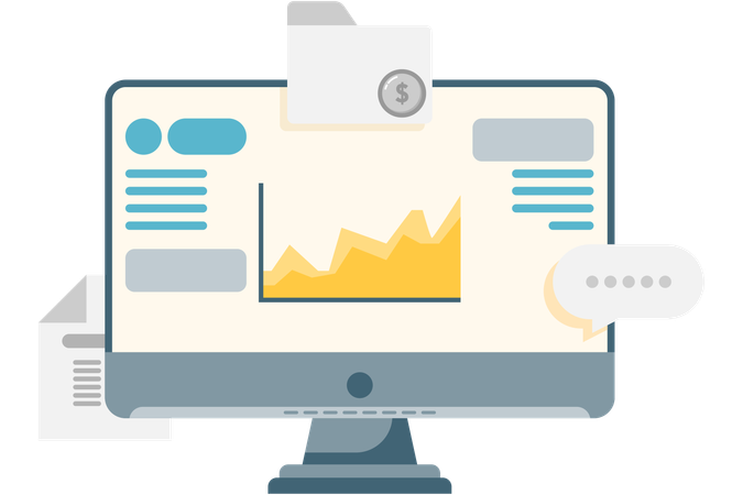 Diagramme de présentation financière  Illustration