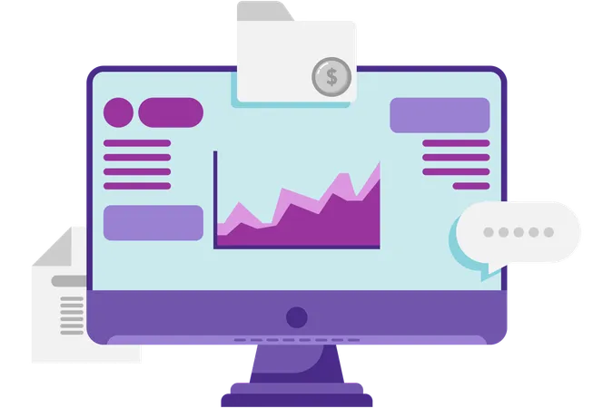 Diagramme de présentation financière  Illustration