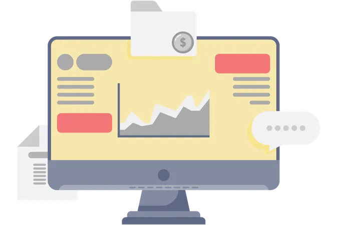 Diagramme de présentation financière  Illustration