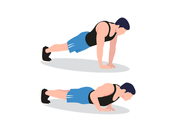 Diamond push-up  Illustration