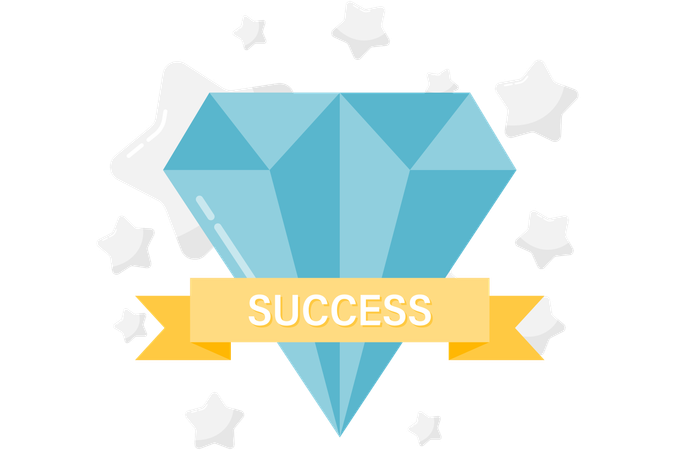 Diamond recognition badge  Illustration