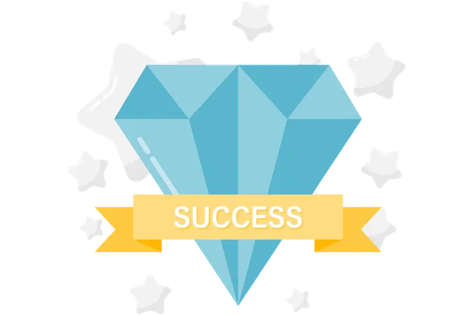 Diamond recognition badge  Illustration