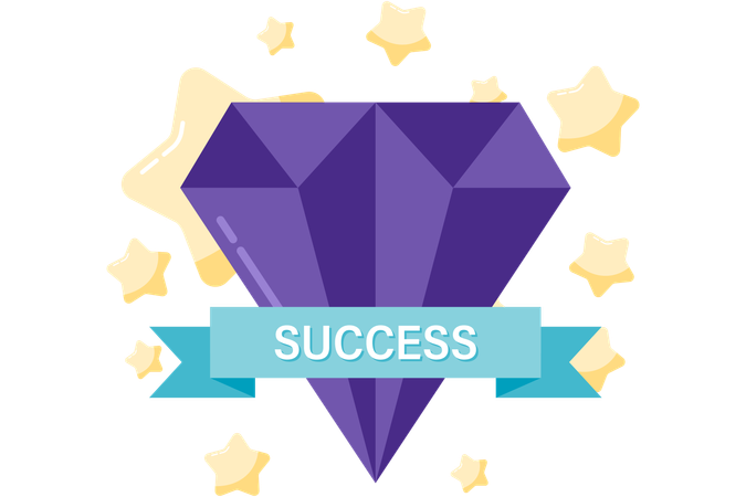 Diamond recognition badge  Illustration