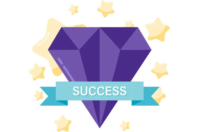 Diamond recognition badge  Illustration