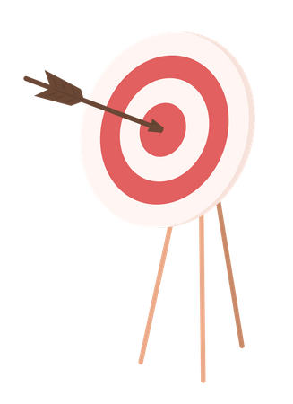 Diana redonda con flecha  Ilustración