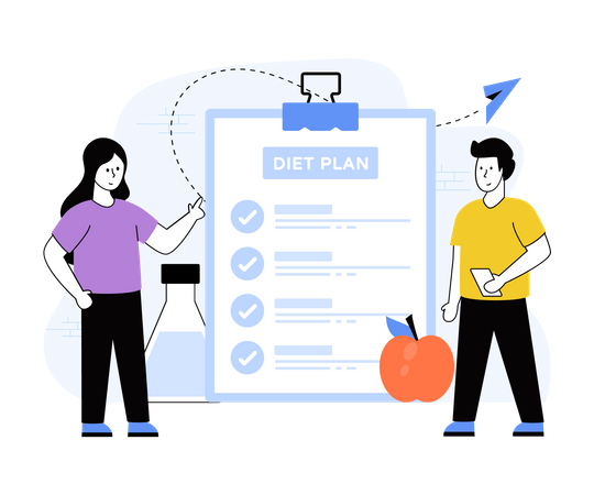 Diät Plan  Illustration