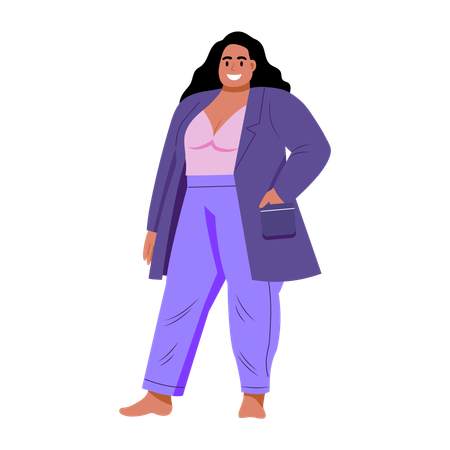 Fette Frau  Illustration