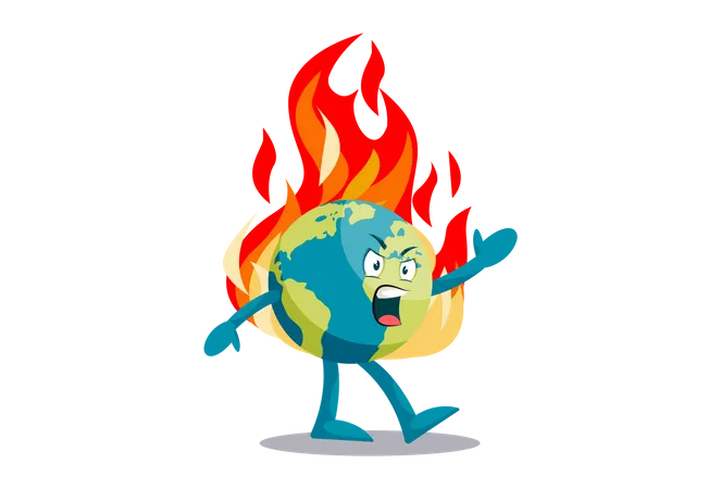 Die Erde brennt  Illustration