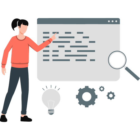 Das Weibchen macht Datenanalyse  Illustration