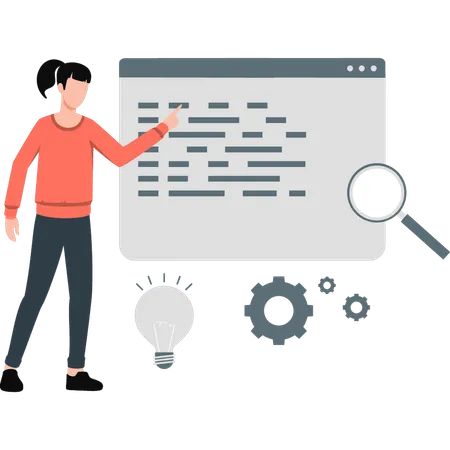 Das Weibchen macht Datenanalyse  Illustration