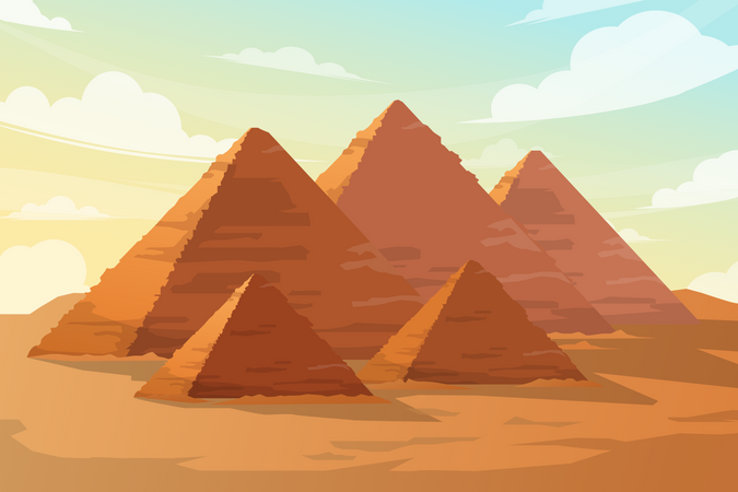 Die große Pyramide von Giza  Illustration