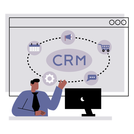 Die macht von crm  Illustration