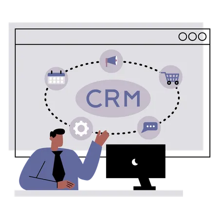 Die macht von crm  Illustration