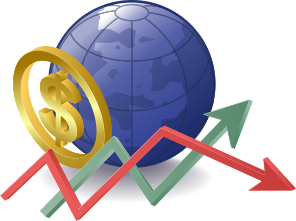 Die Welt der Analyse geschäftlicher Finanzdaten  Illustration