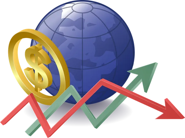 Die Welt der Analyse geschäftlicher Finanzdaten  Illustration