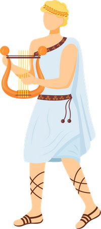 Dieu grec antique Apollon  Illustration