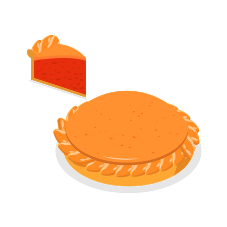 Diffeent Pies and Slices  Illustration