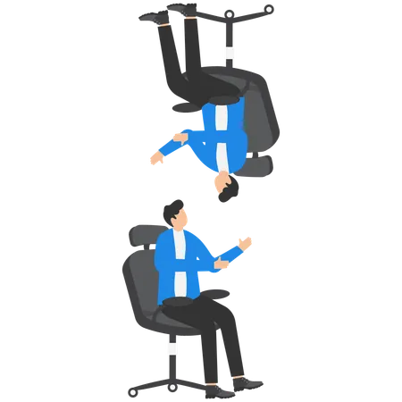 Differences Between Humans Concept Business Person Vector Illustration Watching Upside Down Illustration