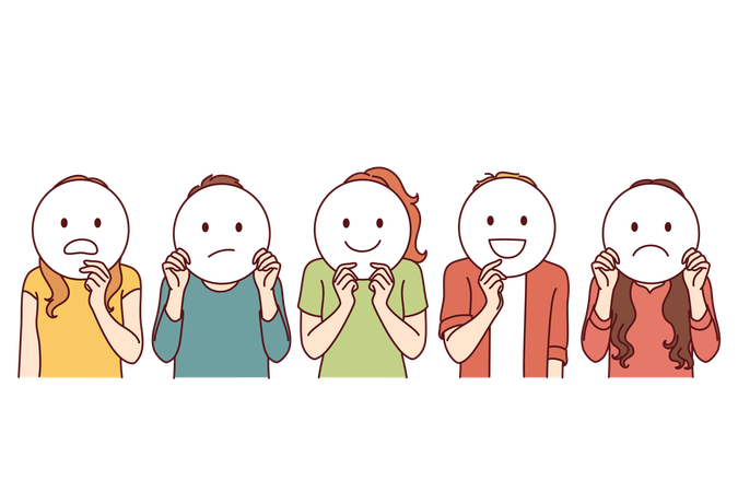 Different people have different mood swings  イラスト