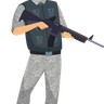 illustration army man with raffle