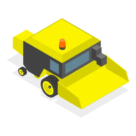 3 D Isometric Flat Vector Set Of Different Snowplows Snow Removal Vehicles Item 3 Illustration