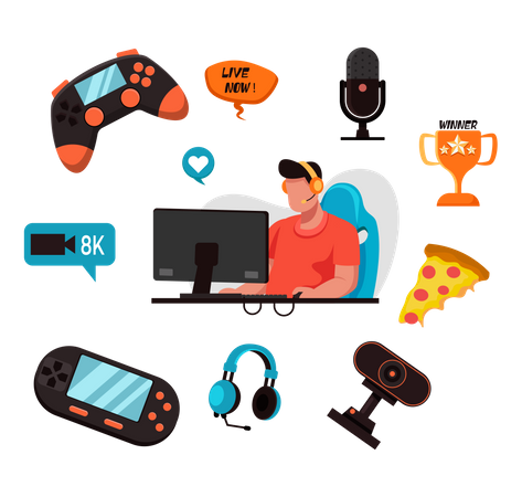 Diffusion de jeux en direct  Illustration