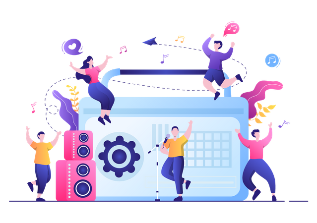 Diffusion de musique en direct  Illustration