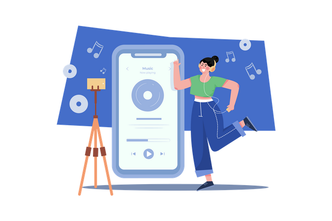 Diffusion de podcasts en direct  Illustration