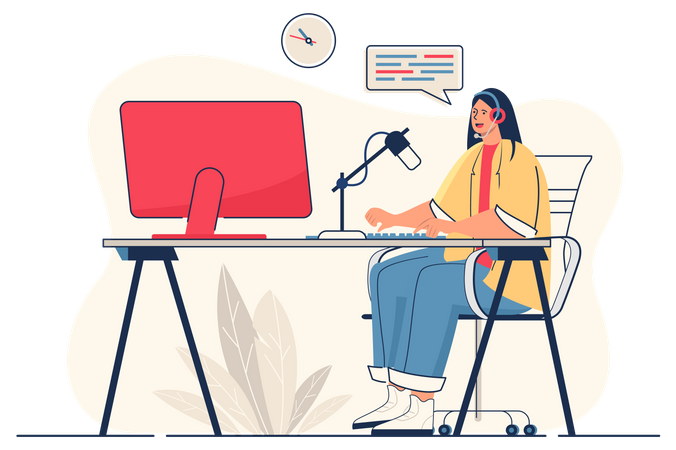 Diffusion de podcasts  Illustration