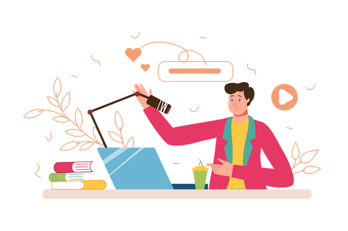 Diffusion de podcasts  Illustration