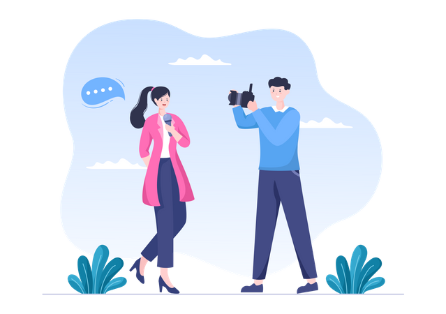 Diffusion d’interviews  Illustration