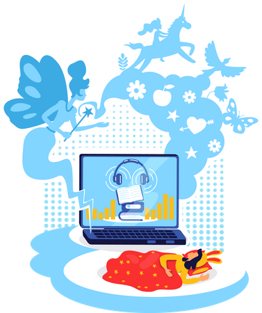 Diffusion d'une histoire au coucher  Illustration