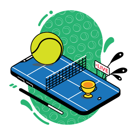 Diffusion en direct du tennis  Illustration