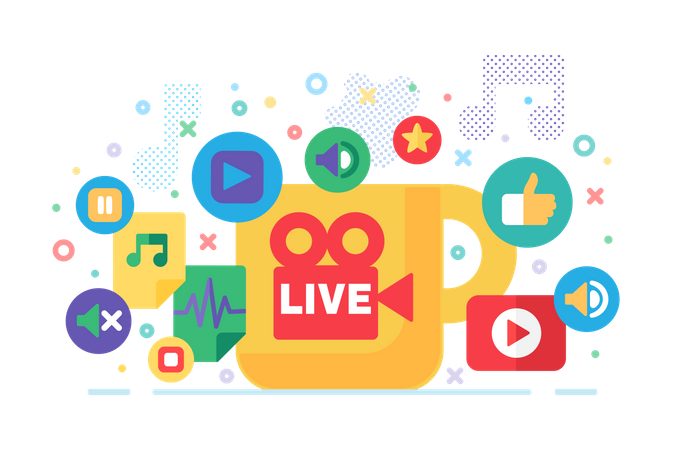 Diffusion en direct  Illustration