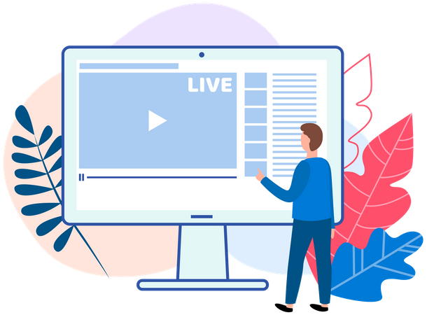 Diffusion en direct  Illustration
