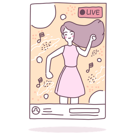 Diffusion en direct via smartphone  Illustration