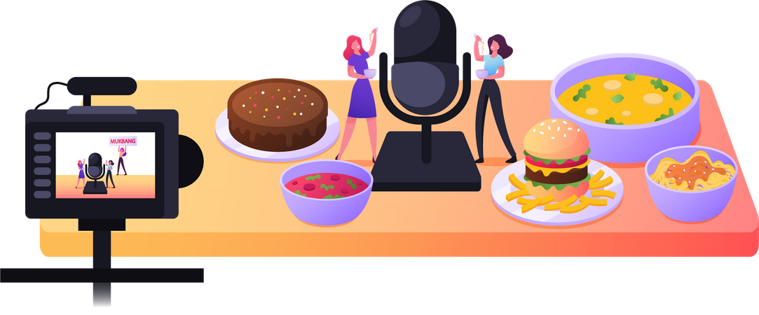 Diffusion Mukbang  Illustration