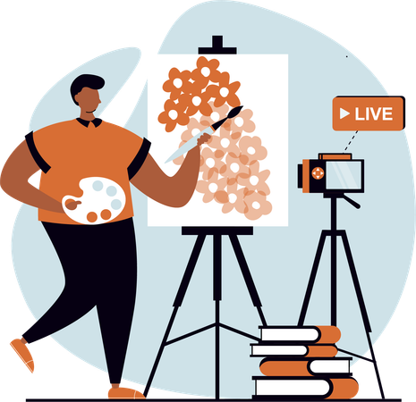 Diffusion vidéo en direct  Illustration