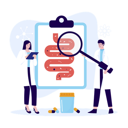 Digestive system checkup  Illustration