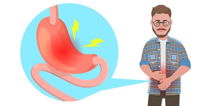 Digestive Tract Problems Illustration