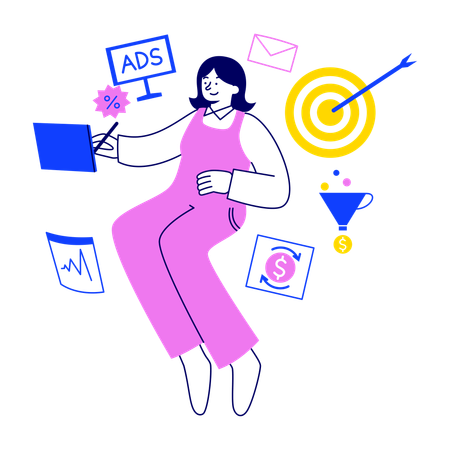 Digital Ads Manager achieves business target  Illustration