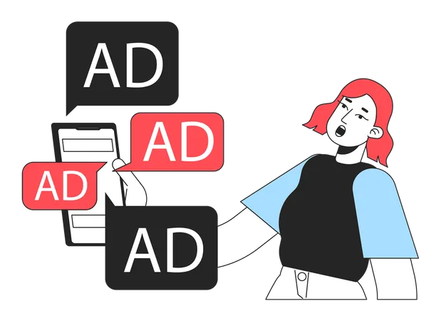 Digital ads overload Illustration