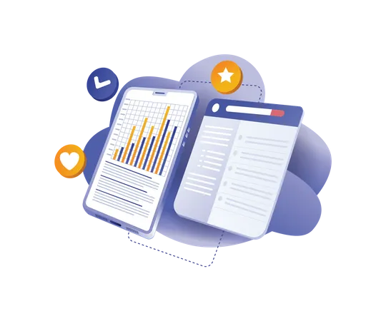 Digital adsense article technology analytics  Illustration