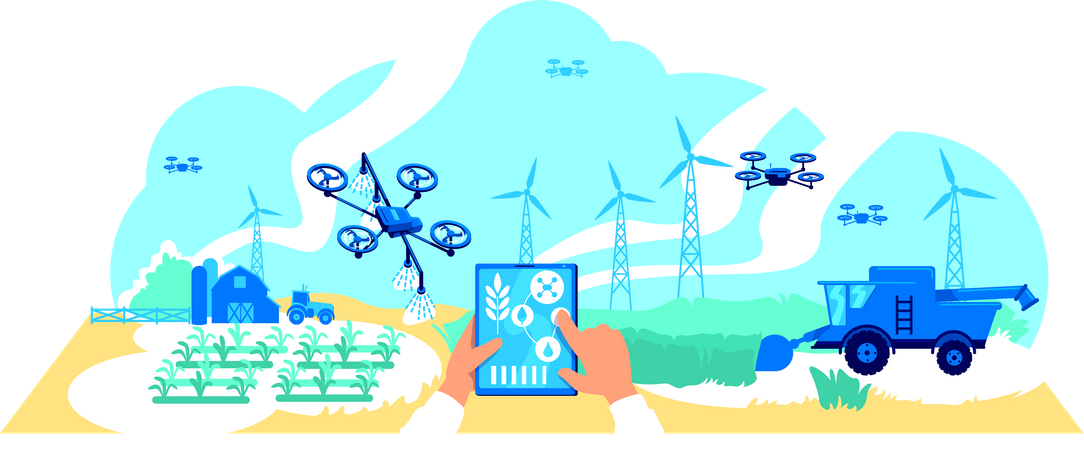 Digital agriculture  Illustration