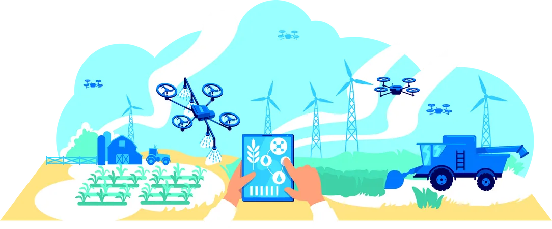 Digital agriculture  Illustration