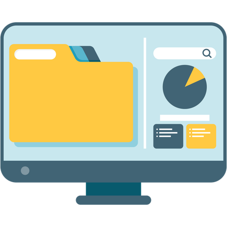 Digital archive dashboard  Illustration