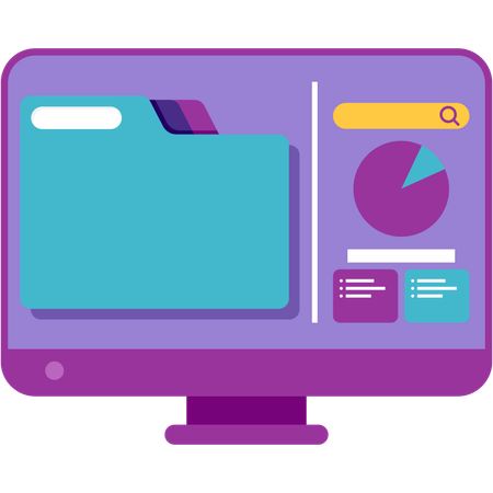 Digital archive dashboard  Illustration